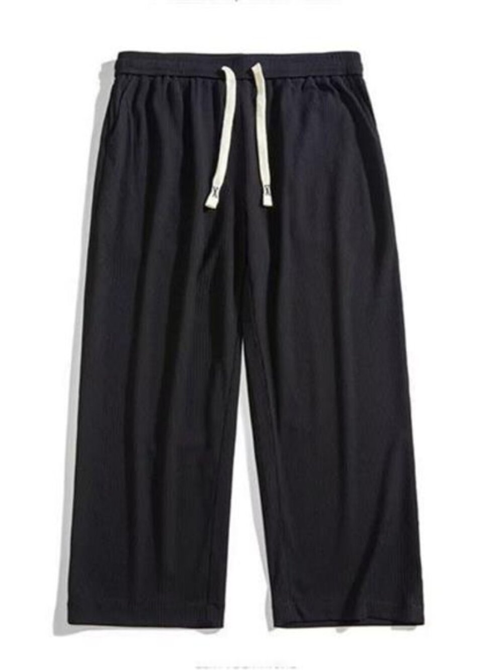 Men's Plus Size Casual Drawstring Wide Leg Pants - Picture 2 of 4
